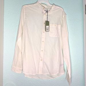 Brand NWT white long sleeve button up